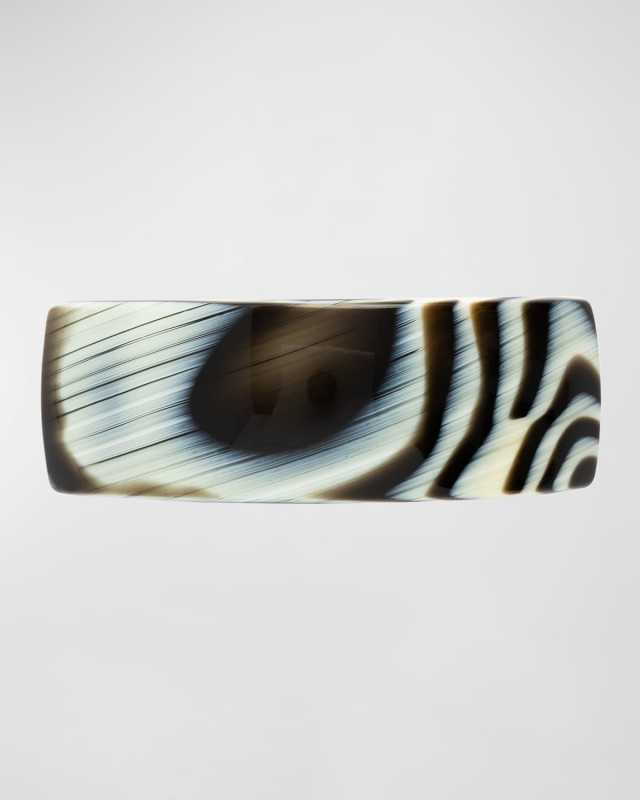 Horn-Patterned Rectangle Volume Barrette - Classic